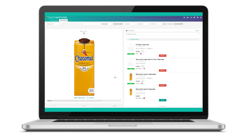 Product matching on a laptop